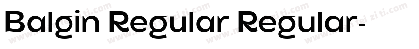 Balgin Regular Regular字体转换